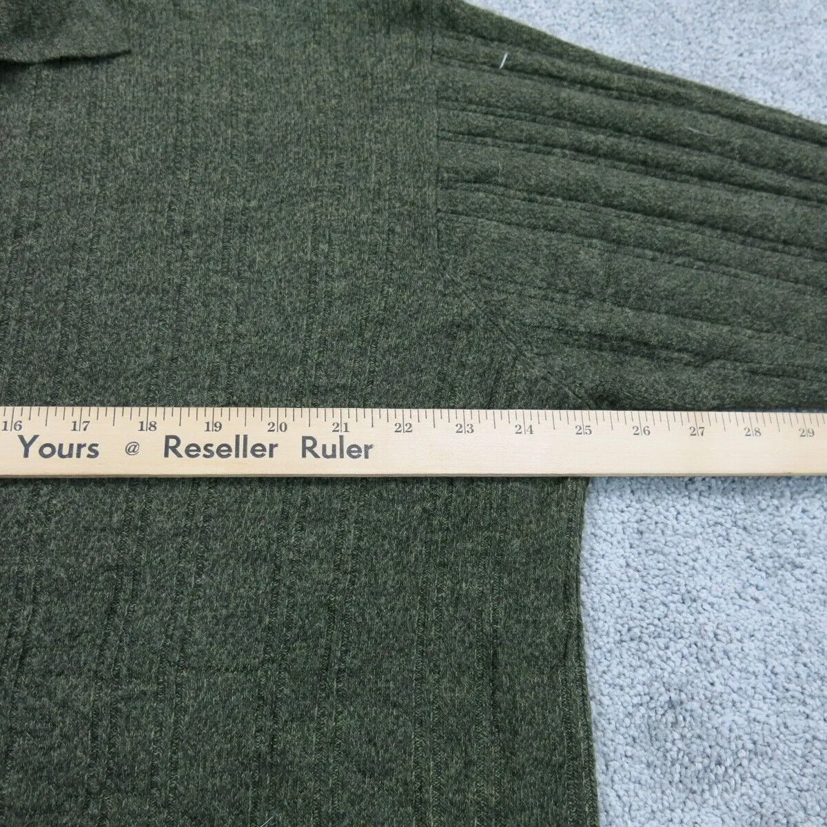 Dockers Mens Polo Sweater Knitted Long Sleeve Olive Green Size 2X Large