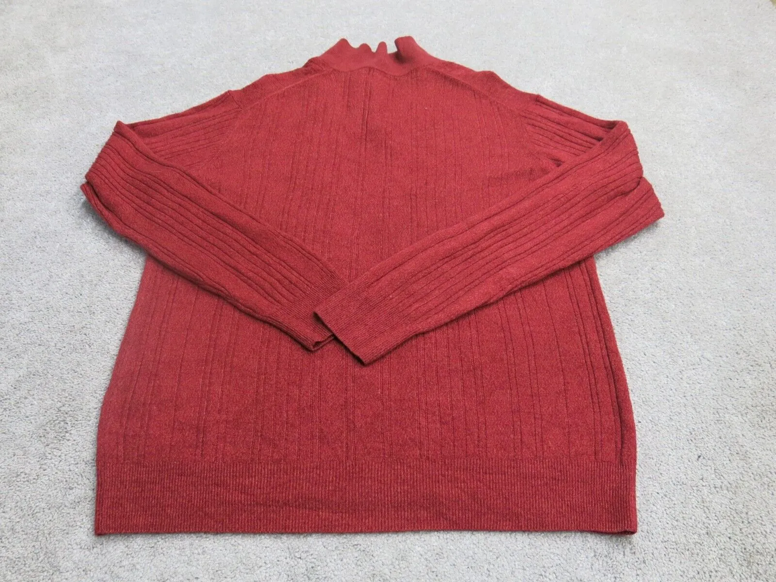 Dockers Womens Polo Sweater Knitted Long Sleeve Acrylic Red Size X Large
