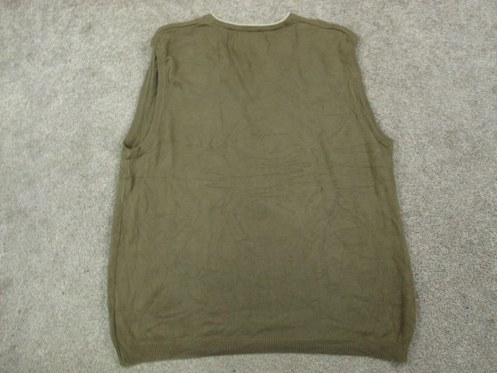 Dockers Womens Pullover Vest Knitted Sweater Sleeveless 100% Cotton Green Size M