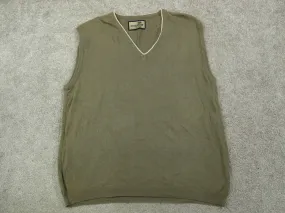 Dockers Womens Pullover Vest Knitted Sweater Sleeveless 100% Cotton Green Size M