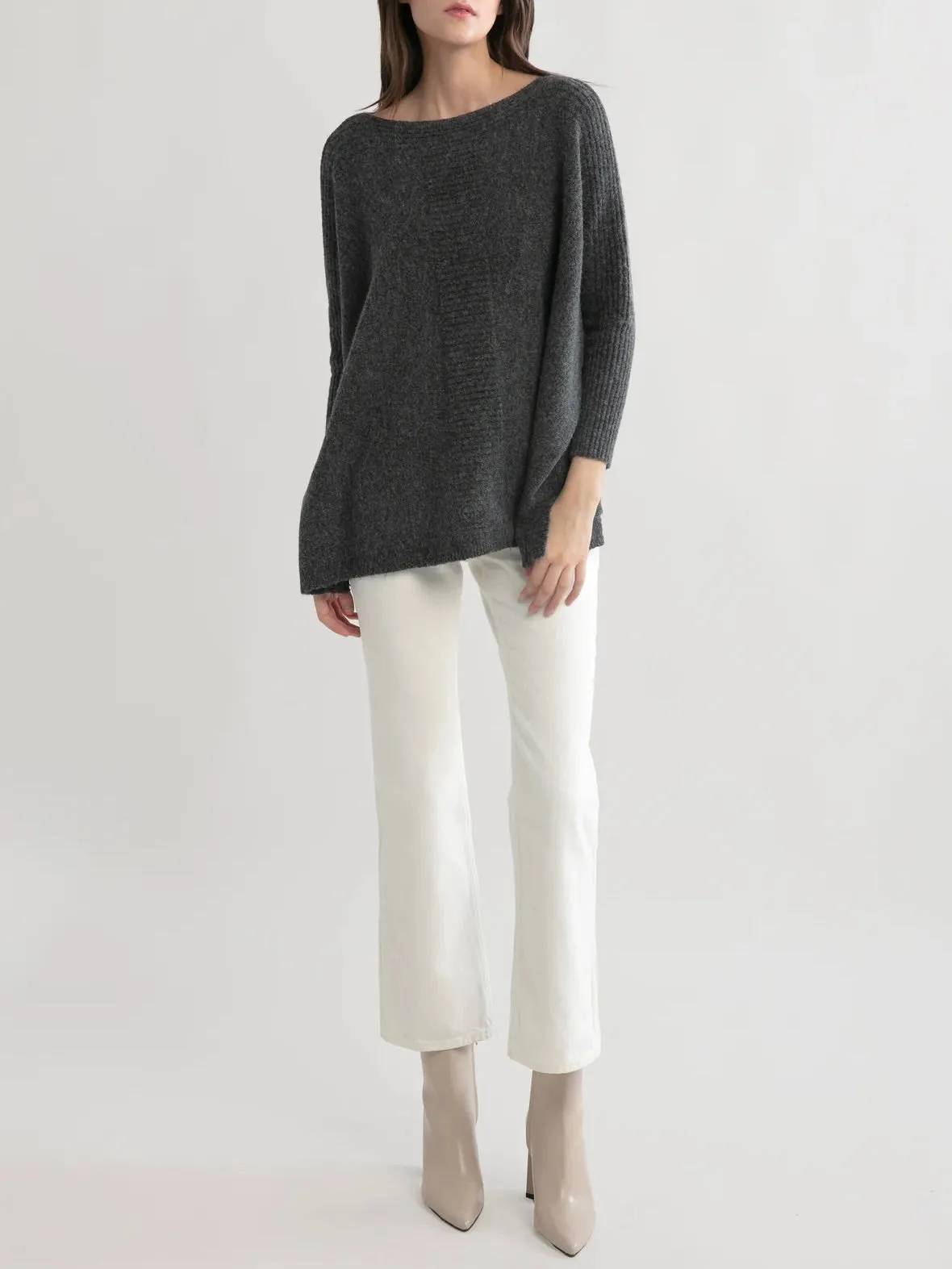 Dolman Boatneck Sweater - 2 Colors