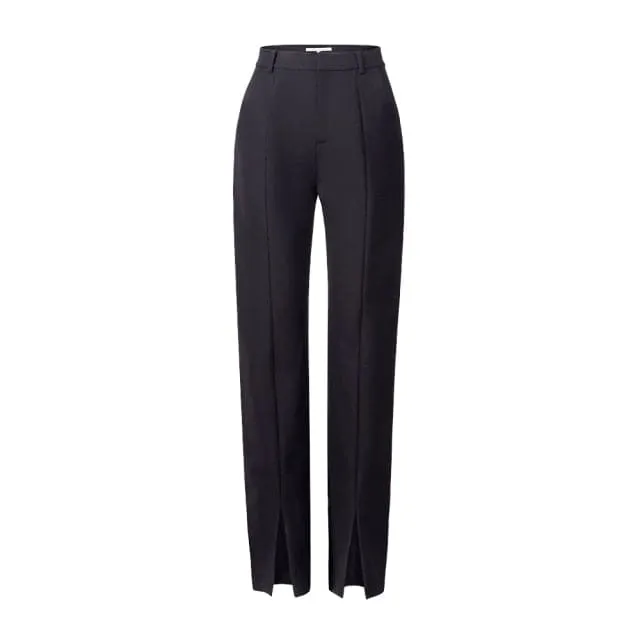 DressBetty - Spring New Ladies Black Pencil Pants bottom split Casual Pants Simple slim Elastic long Trousers For Women