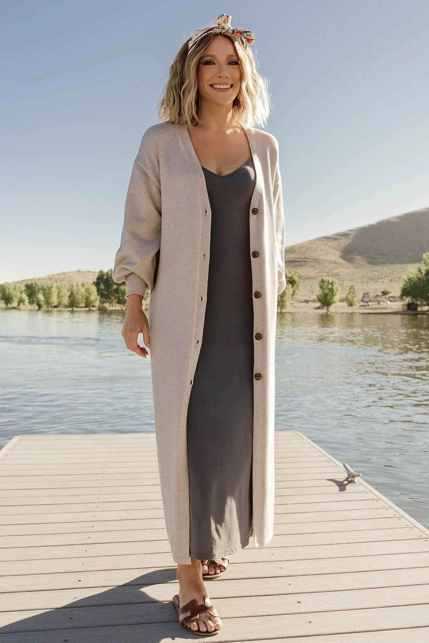 Ethel Long Cardigan | Gray