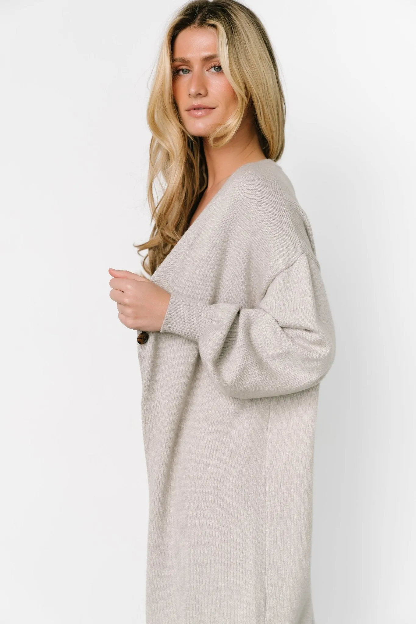 Ethel Long Cardigan | Gray