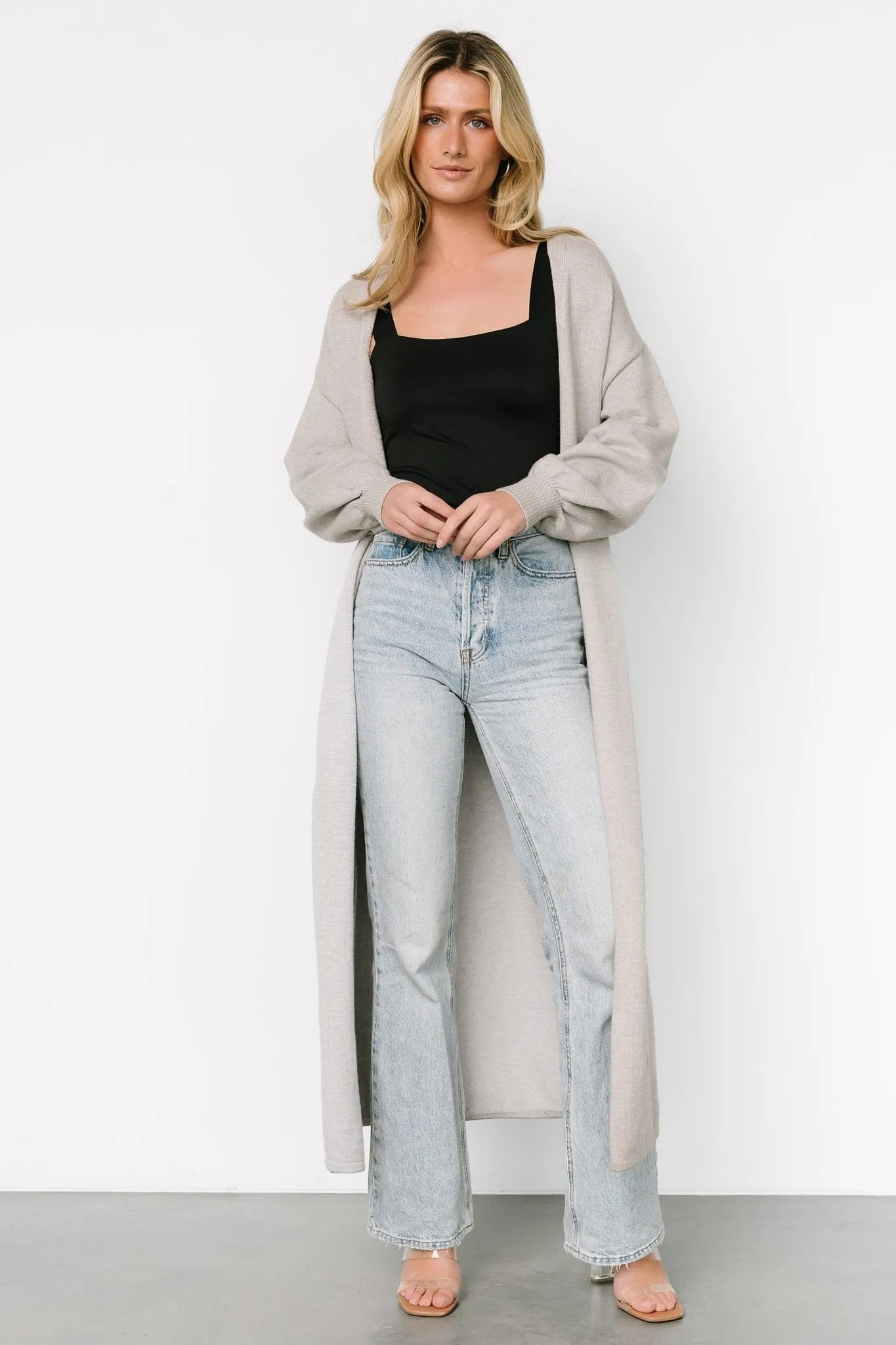 Ethel Long Cardigan | Gray