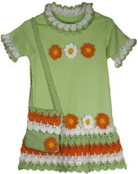 Flower Power T-Shirt Dress Crochet Pattern