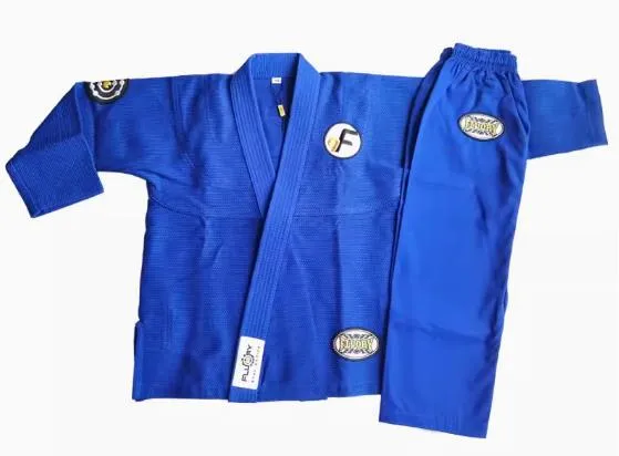 FLUORY BJJF07 JIU JITSU GI Size XS-XL BLUE UNISEX