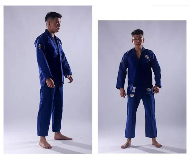 FLUORY BJJF07 JIU JITSU GI Size XS-XL BLUE UNISEX