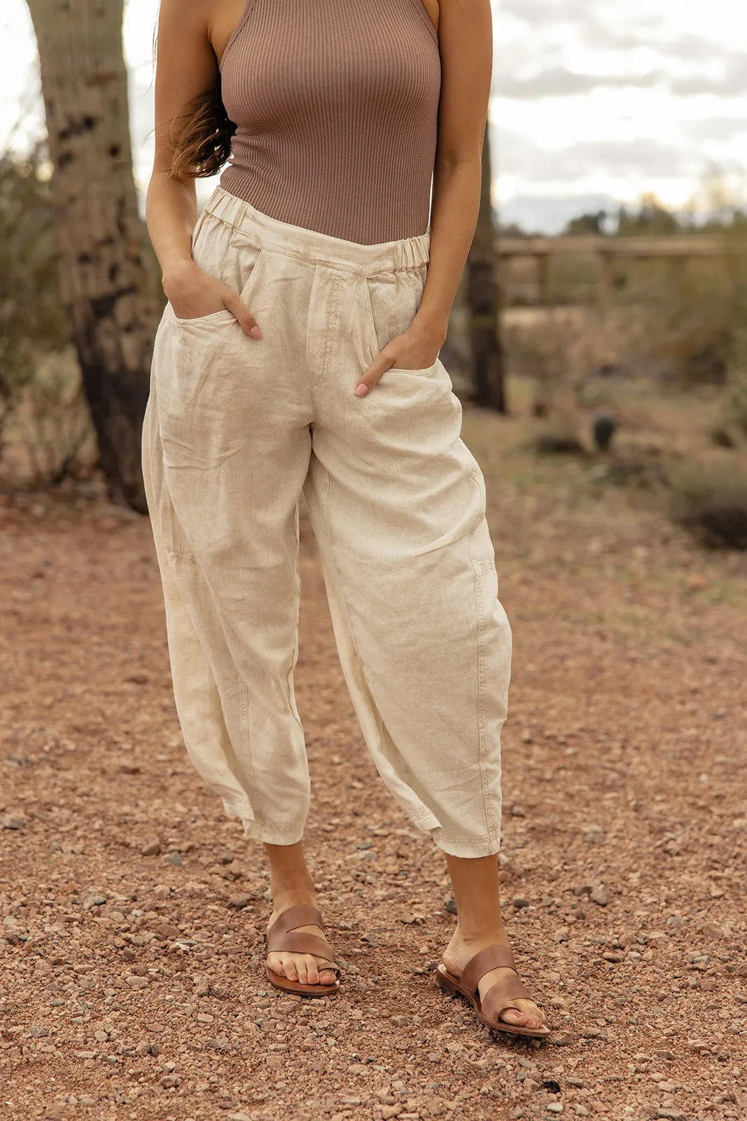 Free People High Road Pull on Barrel Pants