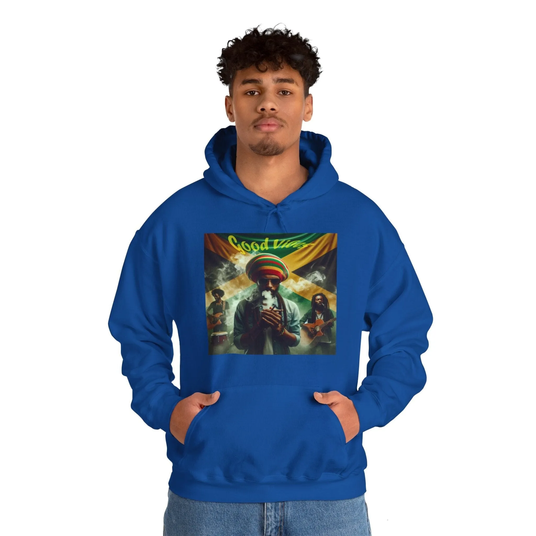 Good Vibes Jamaica Hoodie | Jamaican Paradise | Island Lovers Hoodie | Reggae Vibes Tropical Island Sweatshirt