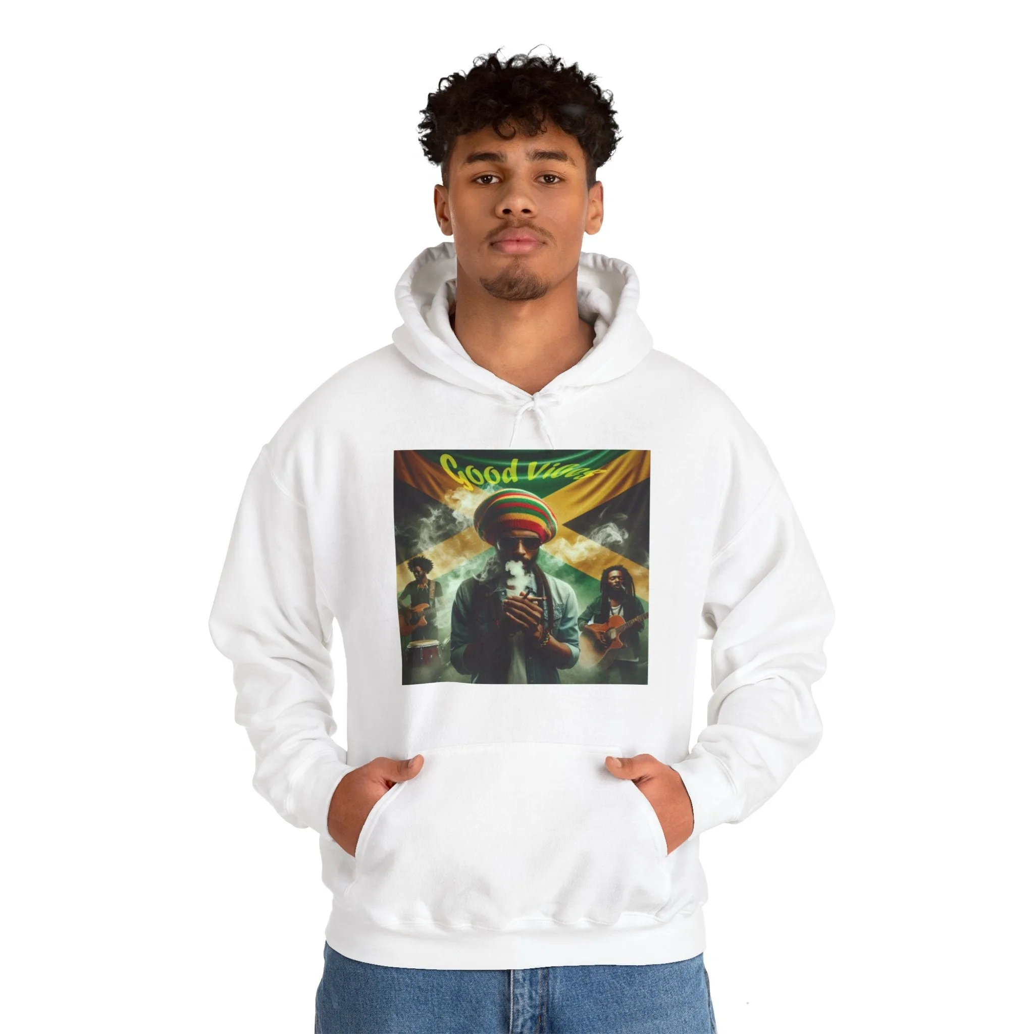 Good Vibes Jamaica Hoodie | Jamaican Paradise | Island Lovers Hoodie | Reggae Vibes Tropical Island Sweatshirt