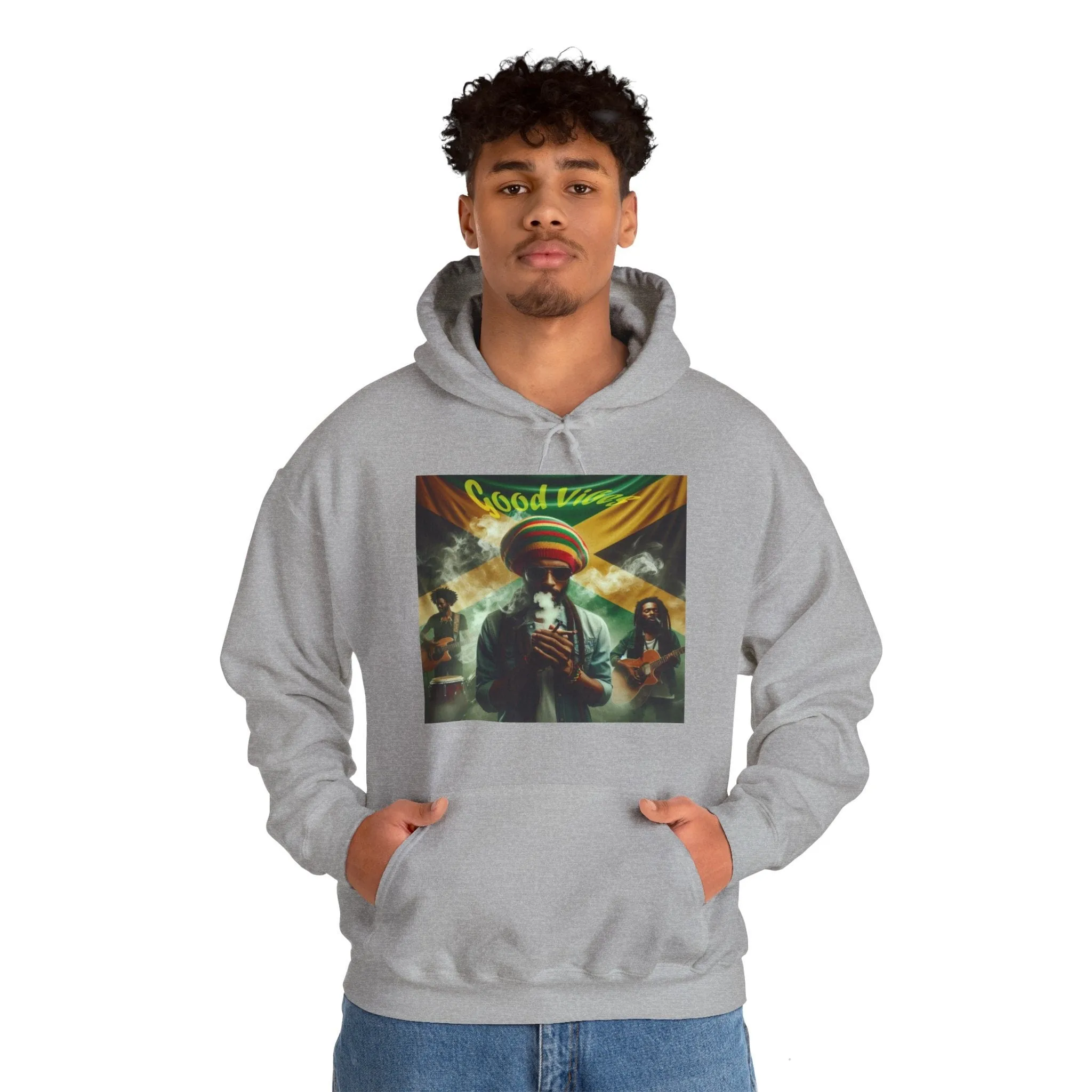 Good Vibes Jamaica Hoodie | Jamaican Paradise | Island Lovers Hoodie | Reggae Vibes Tropical Island Sweatshirt