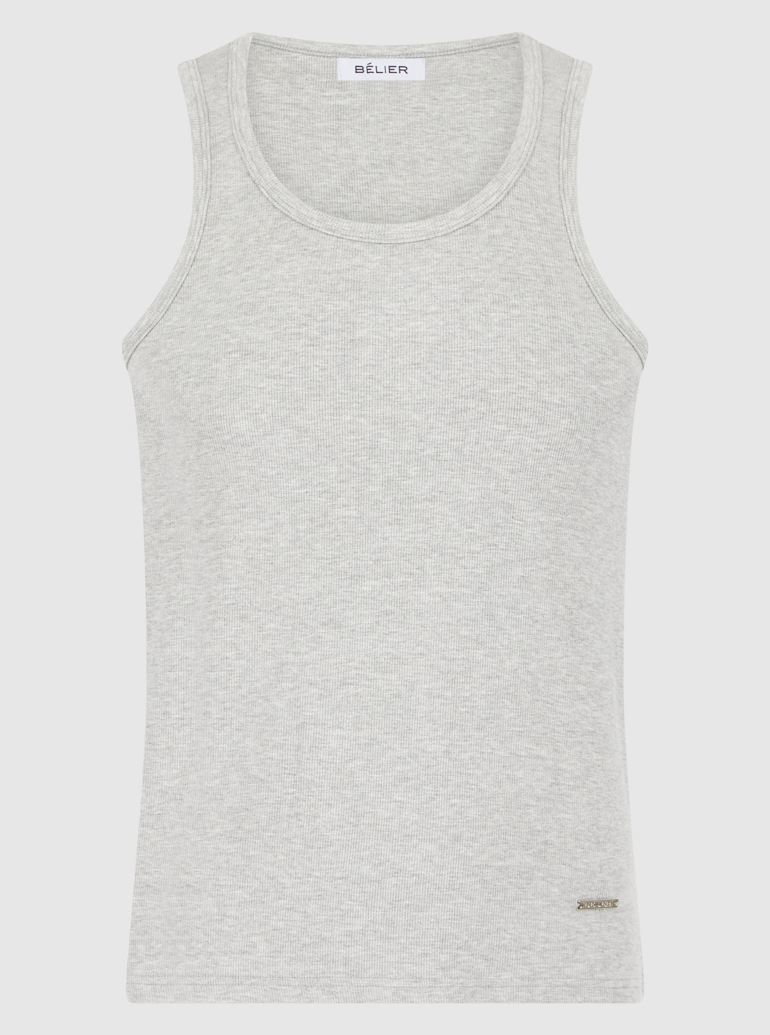 Grey Ribbed Vest