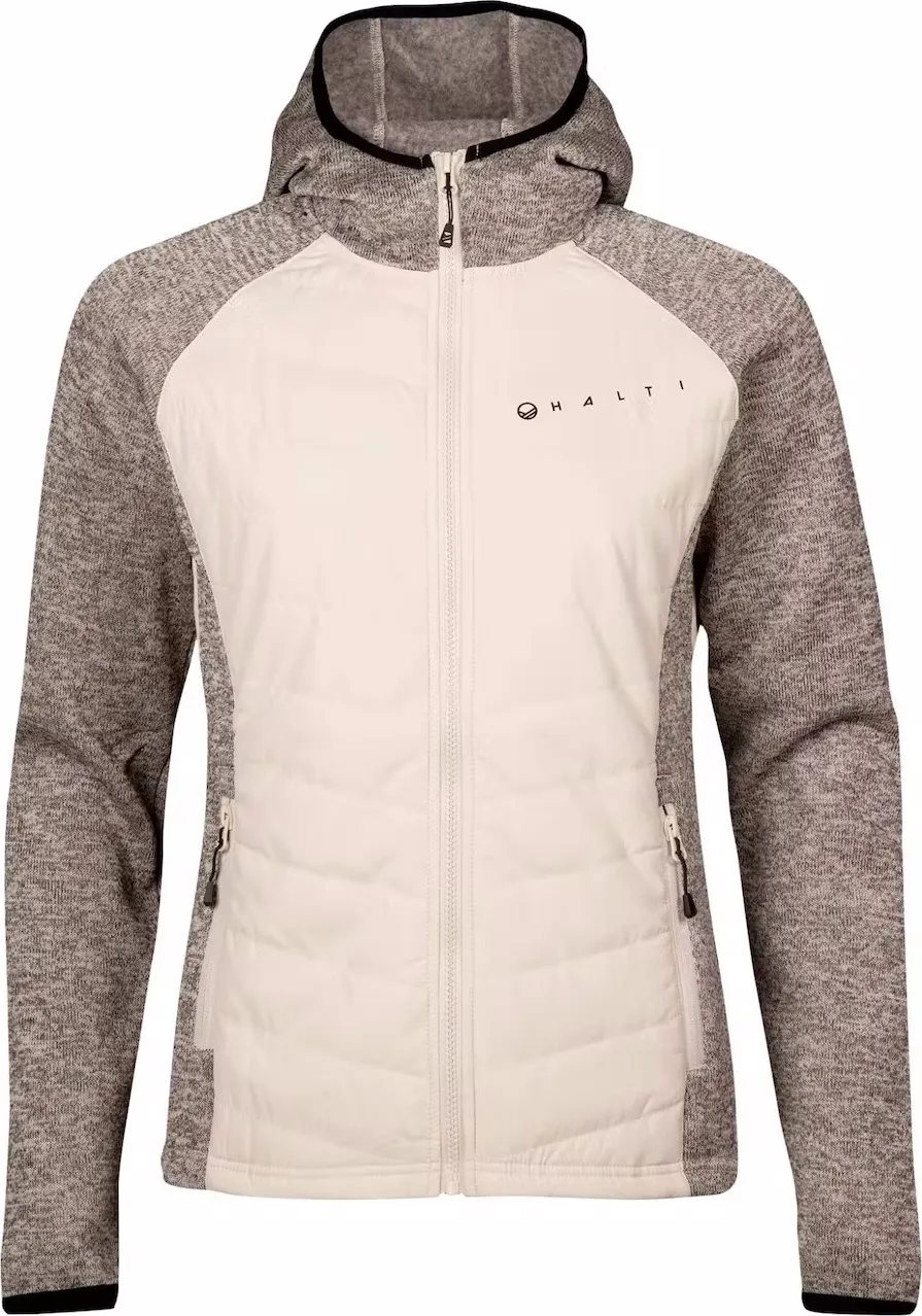 Halti Women&#x27;s Streams Hybrid Knit Layer Jacket Fog Beige Melange | Buy Halti Women&#x27;s Streams Hybrid Knit Layer Jacket Fog Beige Melange here | Outnorth