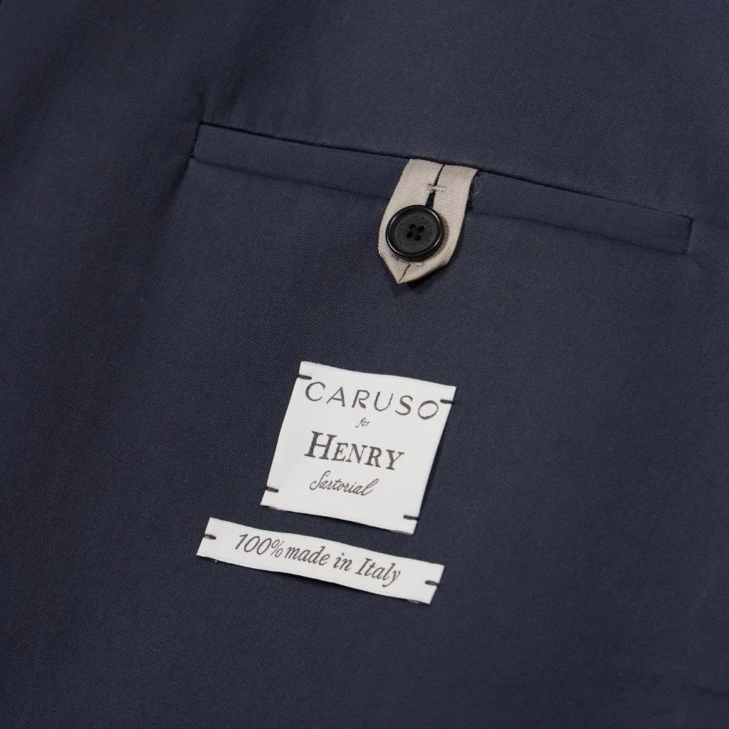 HENRY SARTORIAL X CARUSO Trench Coat DARK NAVY REG