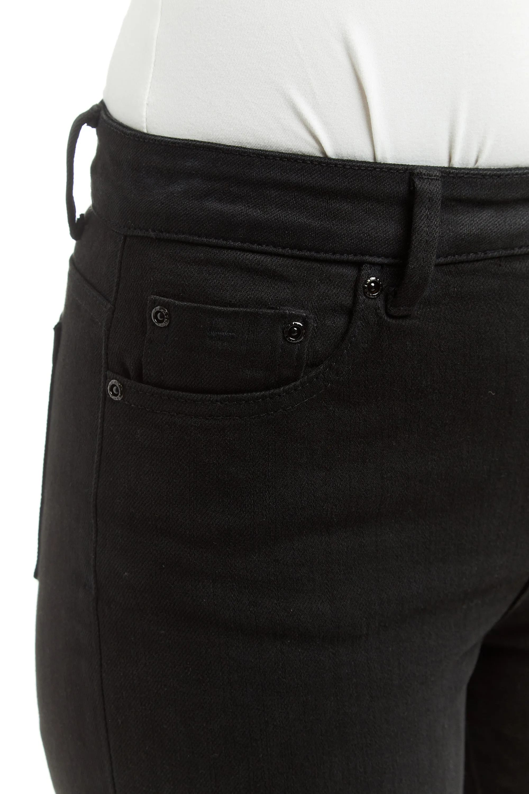 High Rise Loose Flare In Black