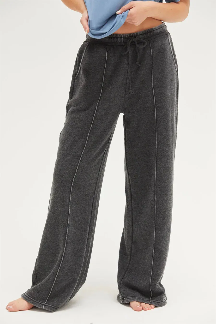 High-Waist Drawstring Pants