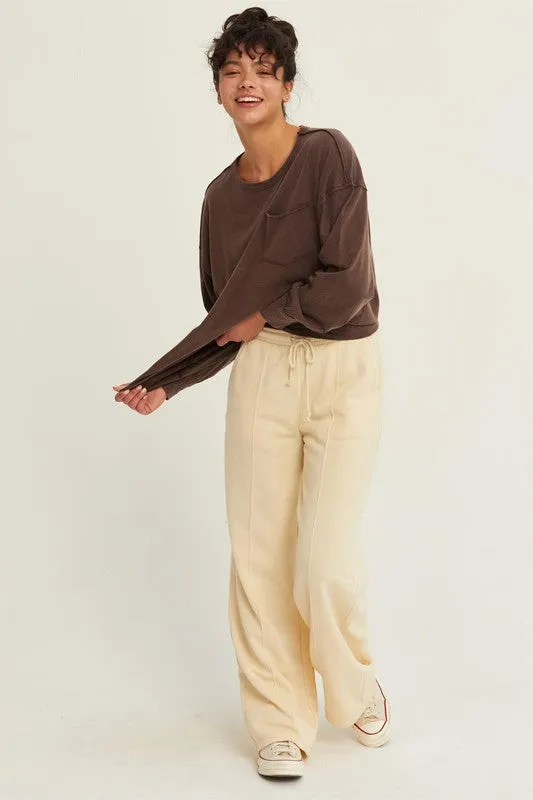 High-Waist Drawstring Pants