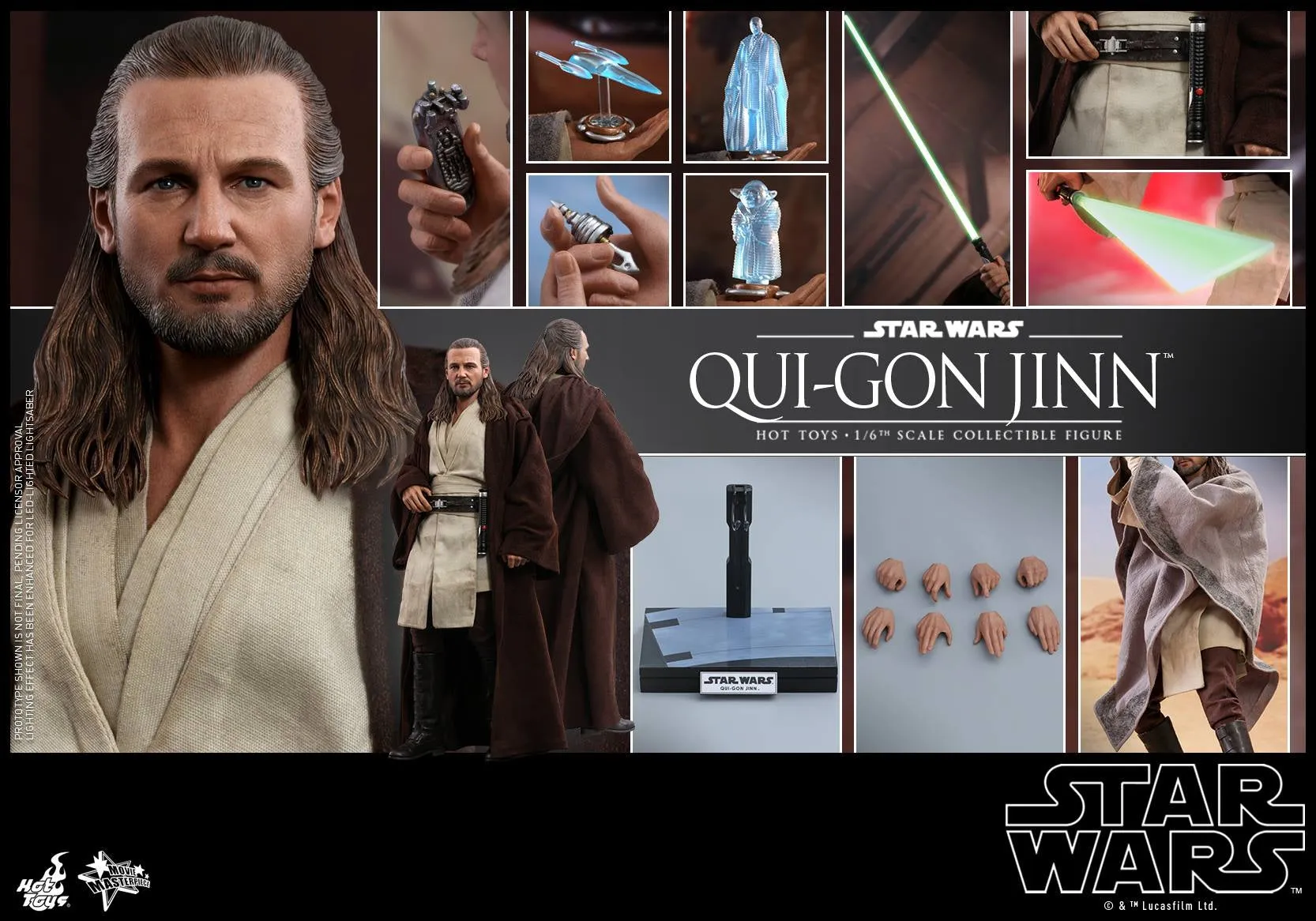 Hot Toys - MMS525 - Star Wars: Episode I - The Phantom Menace - 1/6th scale Qui-Gon Jinn Collectible Figure