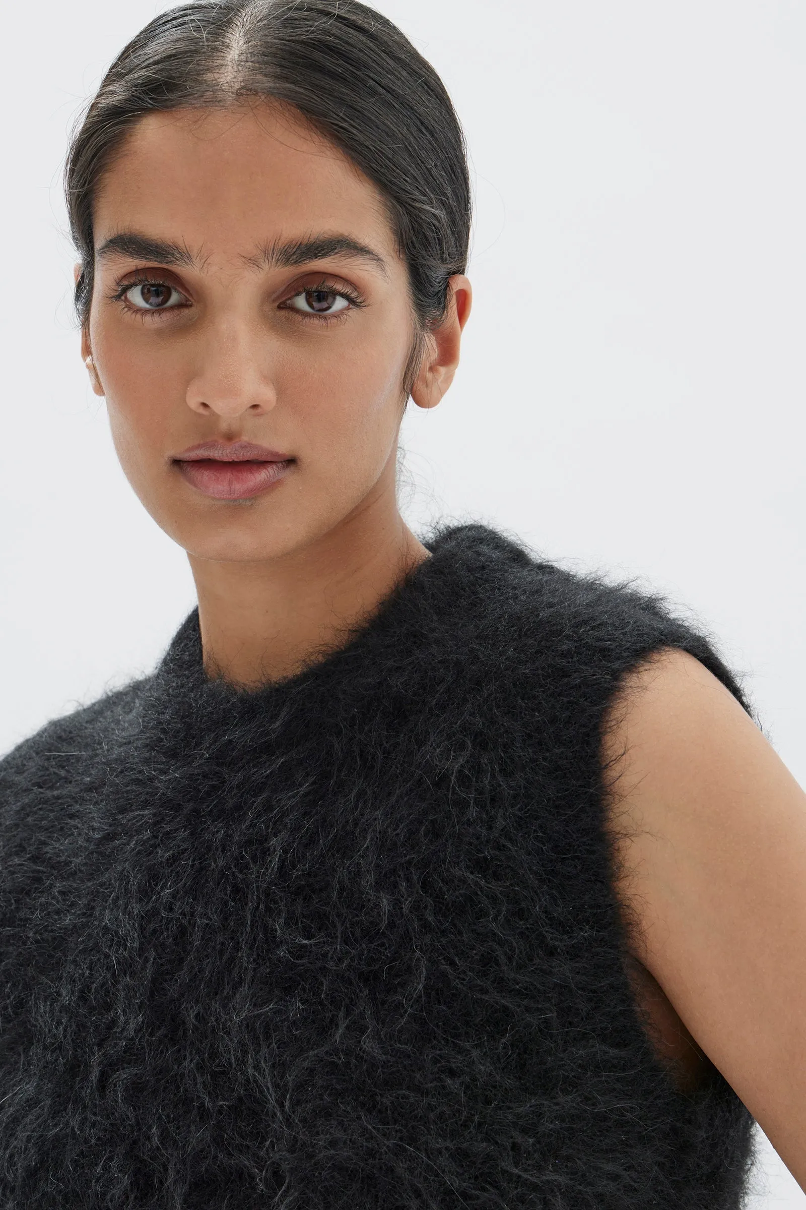 Hunter Alpaca Cropped Knit Vest