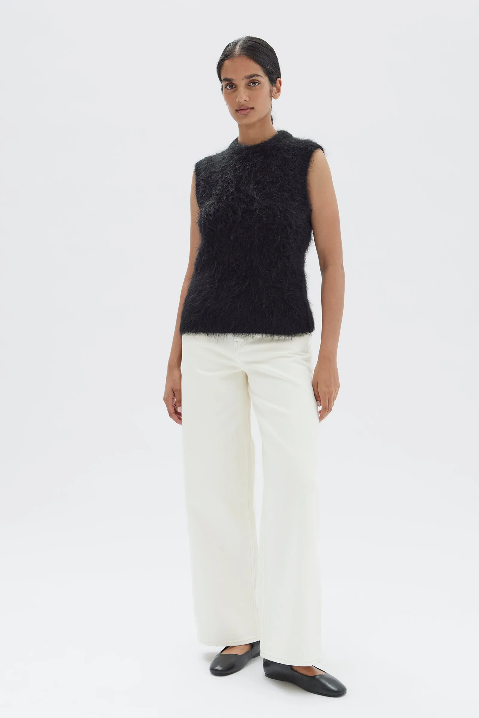 Hunter Alpaca Cropped Knit Vest