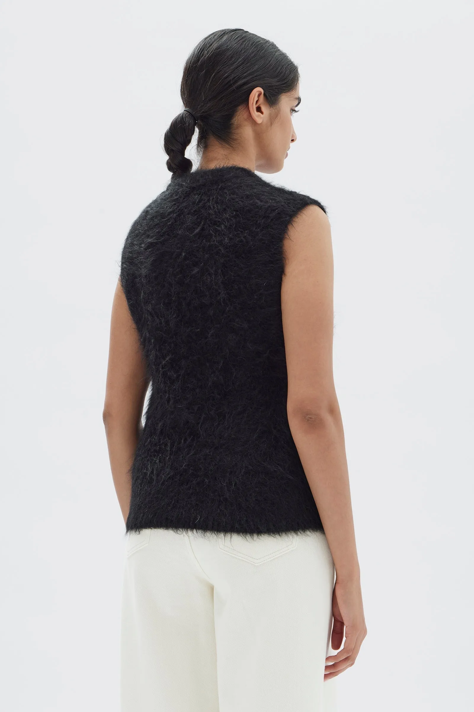 Hunter Alpaca Cropped Knit Vest