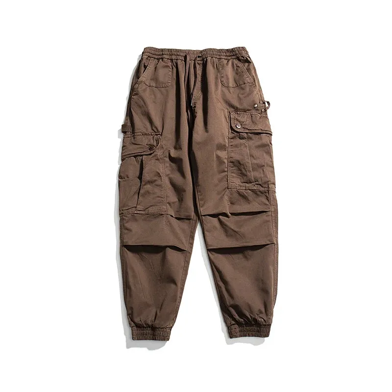 Japanese Streetwear Cargo Pants Men Clothing Multi-pocket Loose Casual Joggers