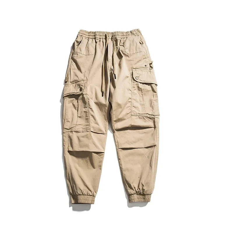 Japanese Streetwear Cargo Pants Men Clothing Multi-pocket Loose Casual Joggers