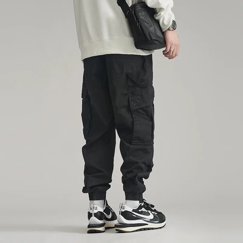 Japanese Streetwear Cargo Pants Men Clothing Multi-pocket Loose Casual Joggers