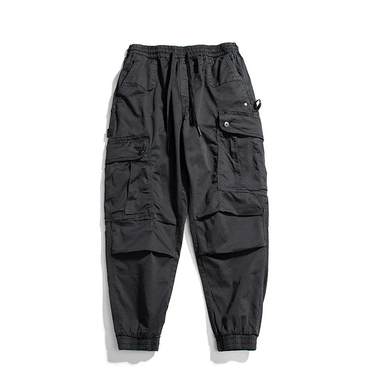 Japanese Streetwear Cargo Pants Men Clothing Multi-pocket Loose Casual Joggers