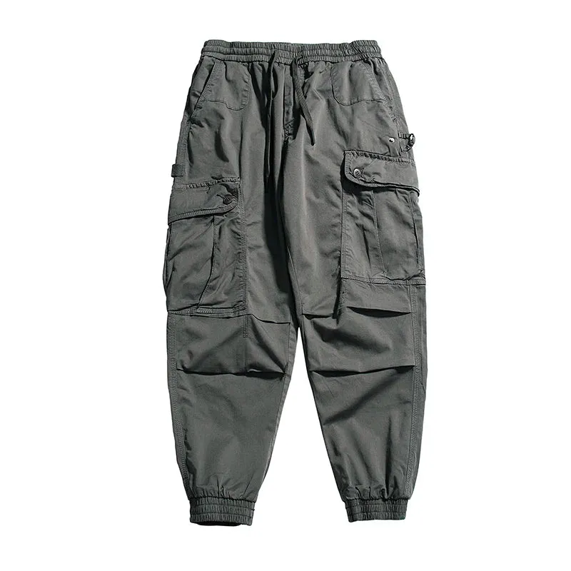 Japanese Streetwear Cargo Pants Men Clothing Multi-pocket Loose Casual Joggers