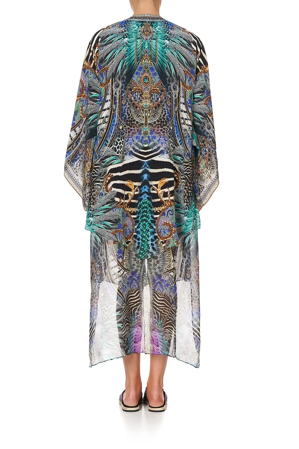 KIMONO WITH LONG UNDERLAYER ANIMAL ARMY