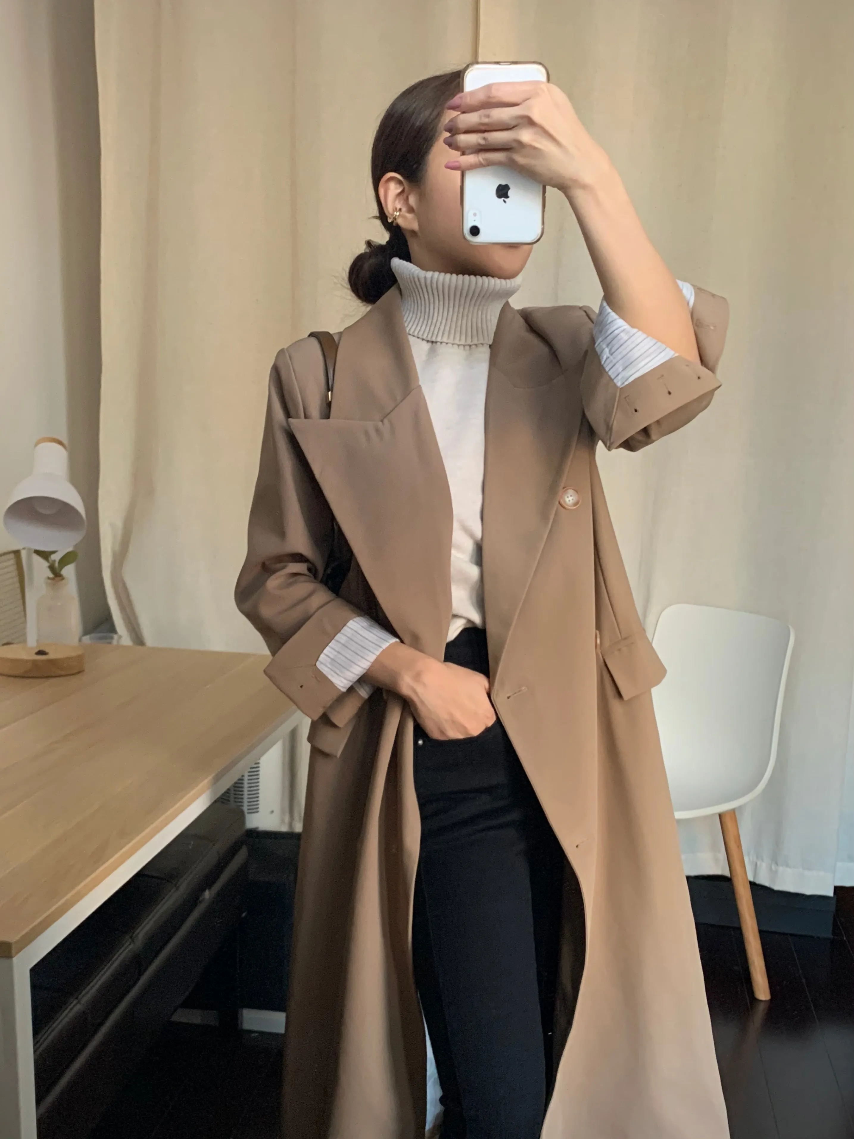 [Korean Style] Alexia Double Breasted Fit Blazer Coat