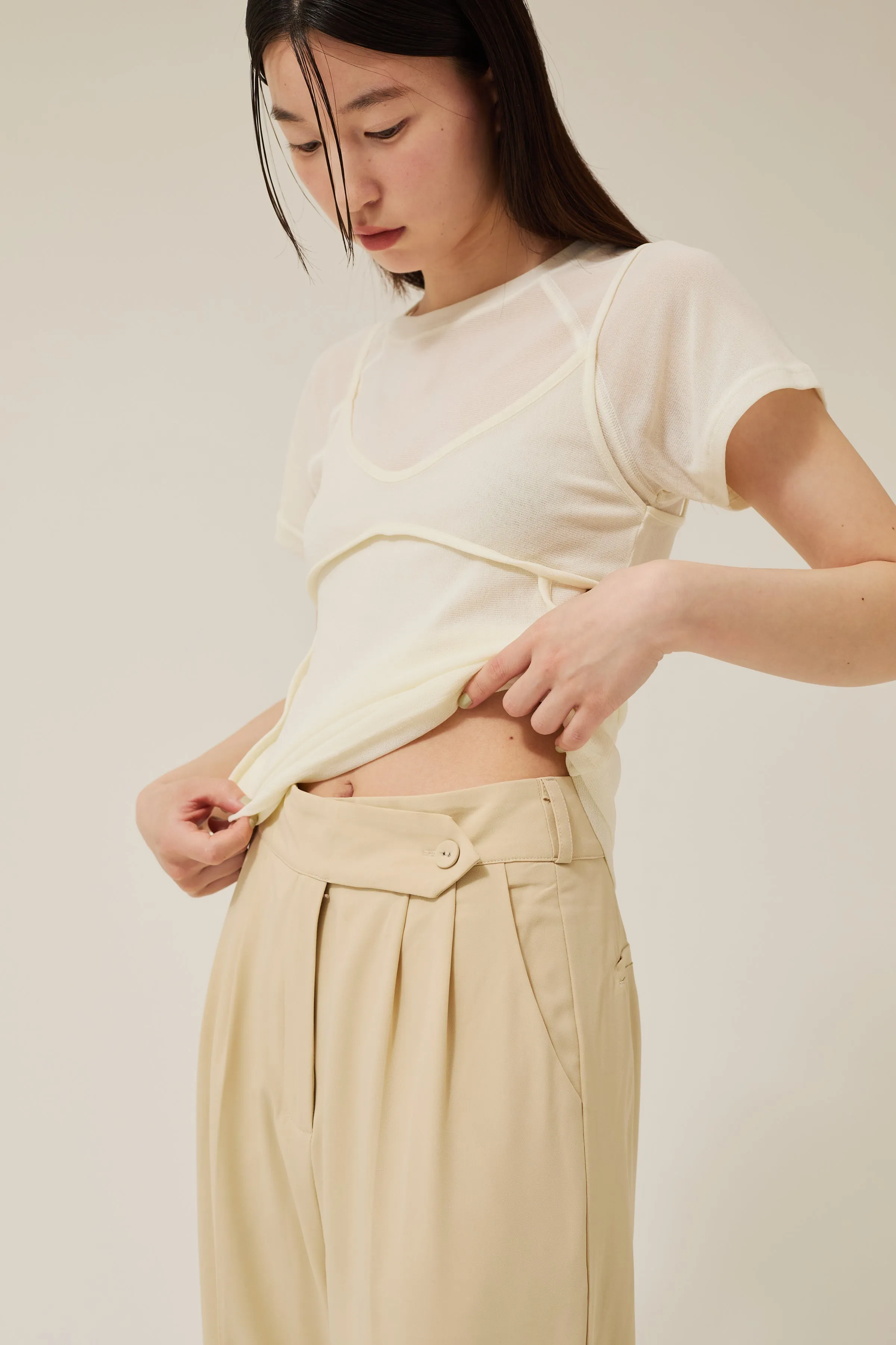 <Re stock > basic asymmetry pants