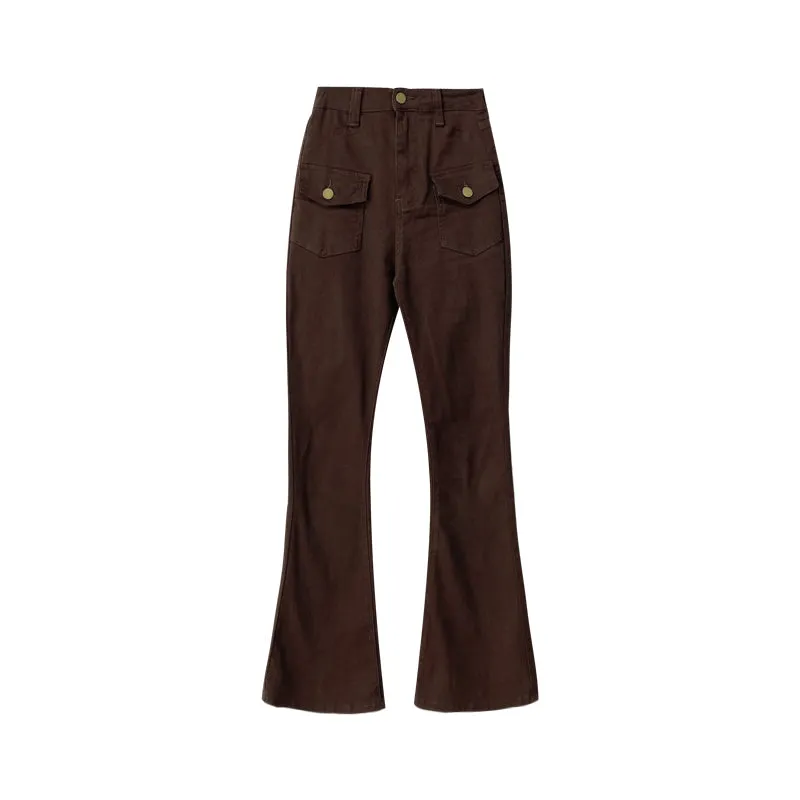 Matte Design double pocket flared pants