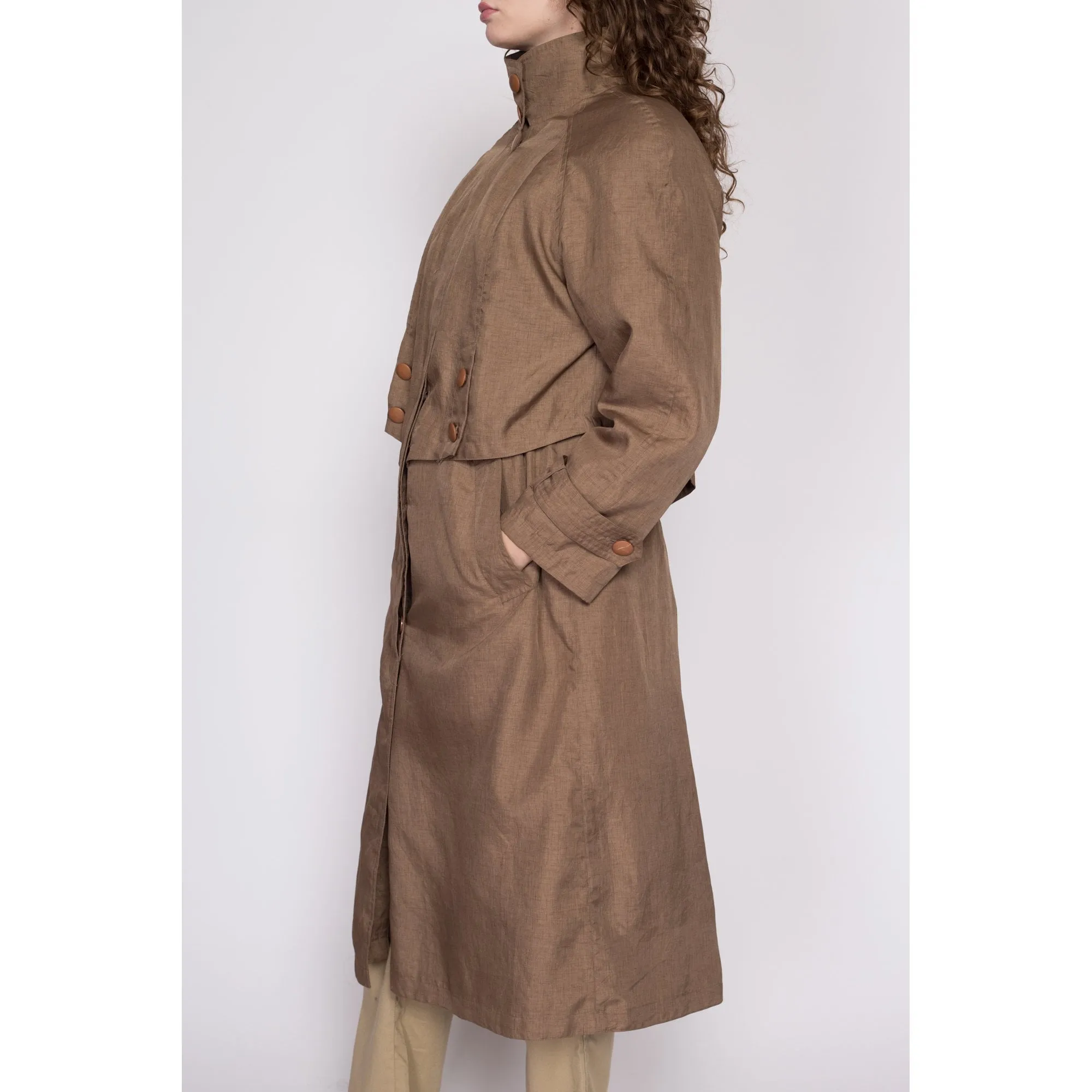Medium 80s Brown New Wave Trench Coat