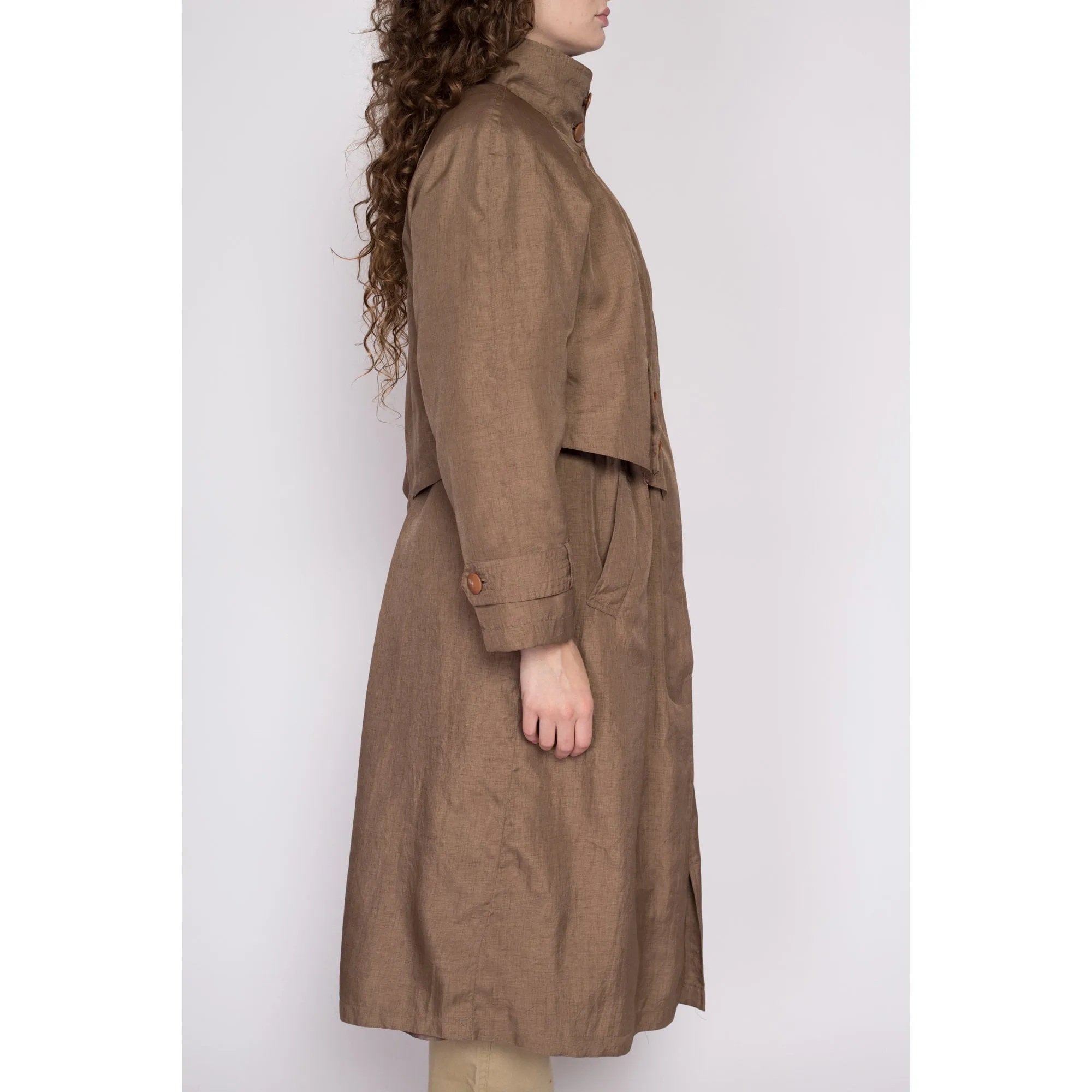 Medium 80s Brown New Wave Trench Coat