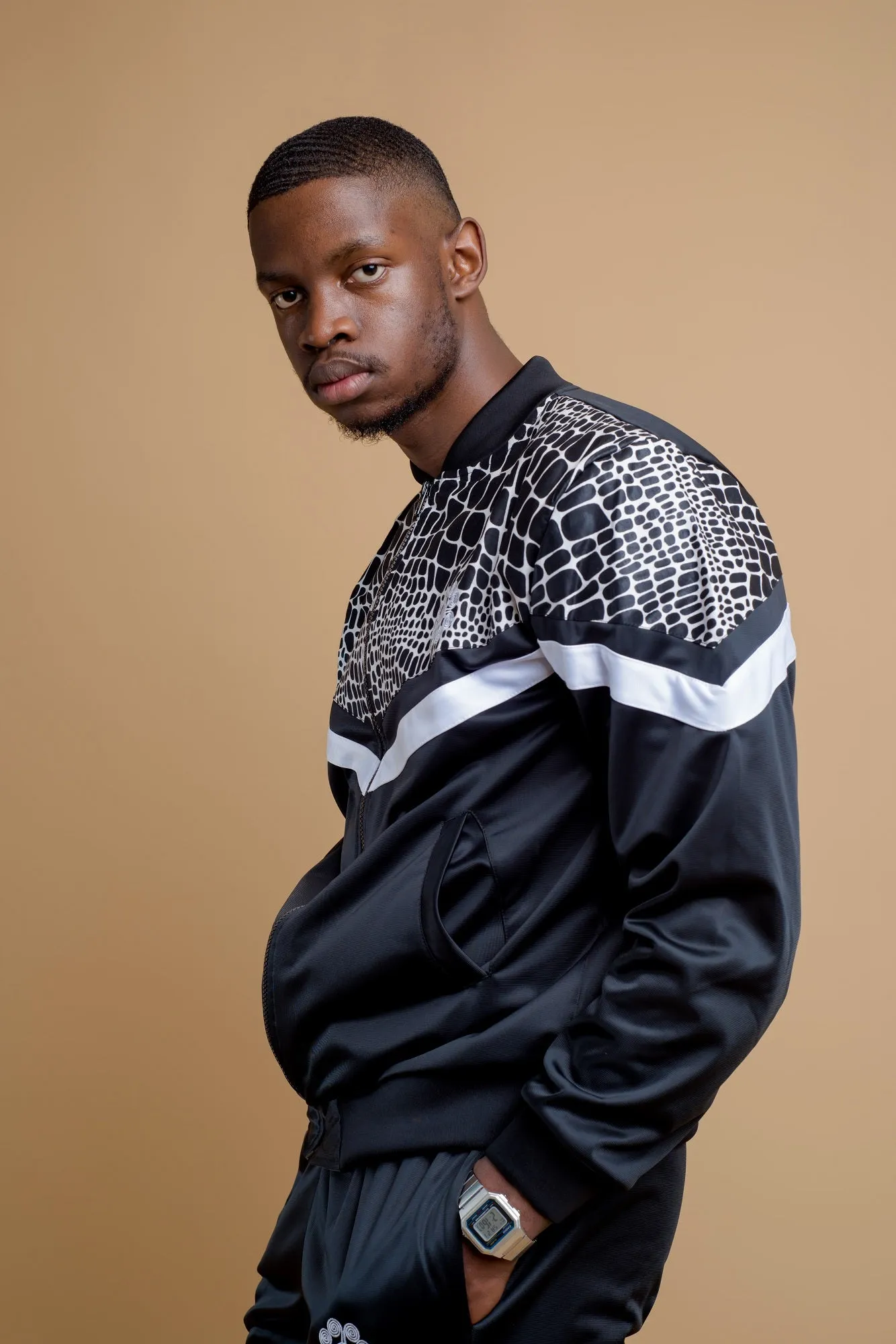 Mens - Zweli (Black) Tracksuit Set.2