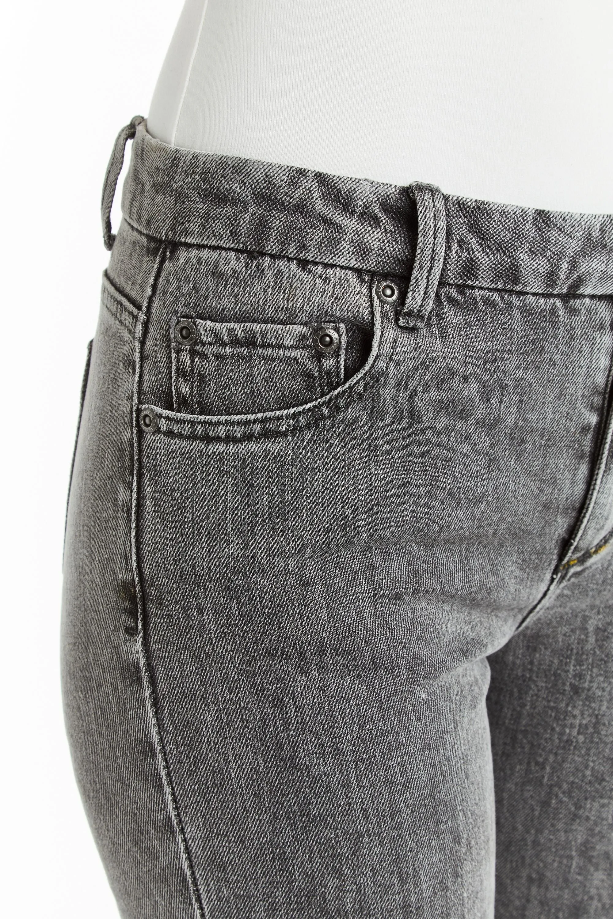 Mid Rise Flare In Grey