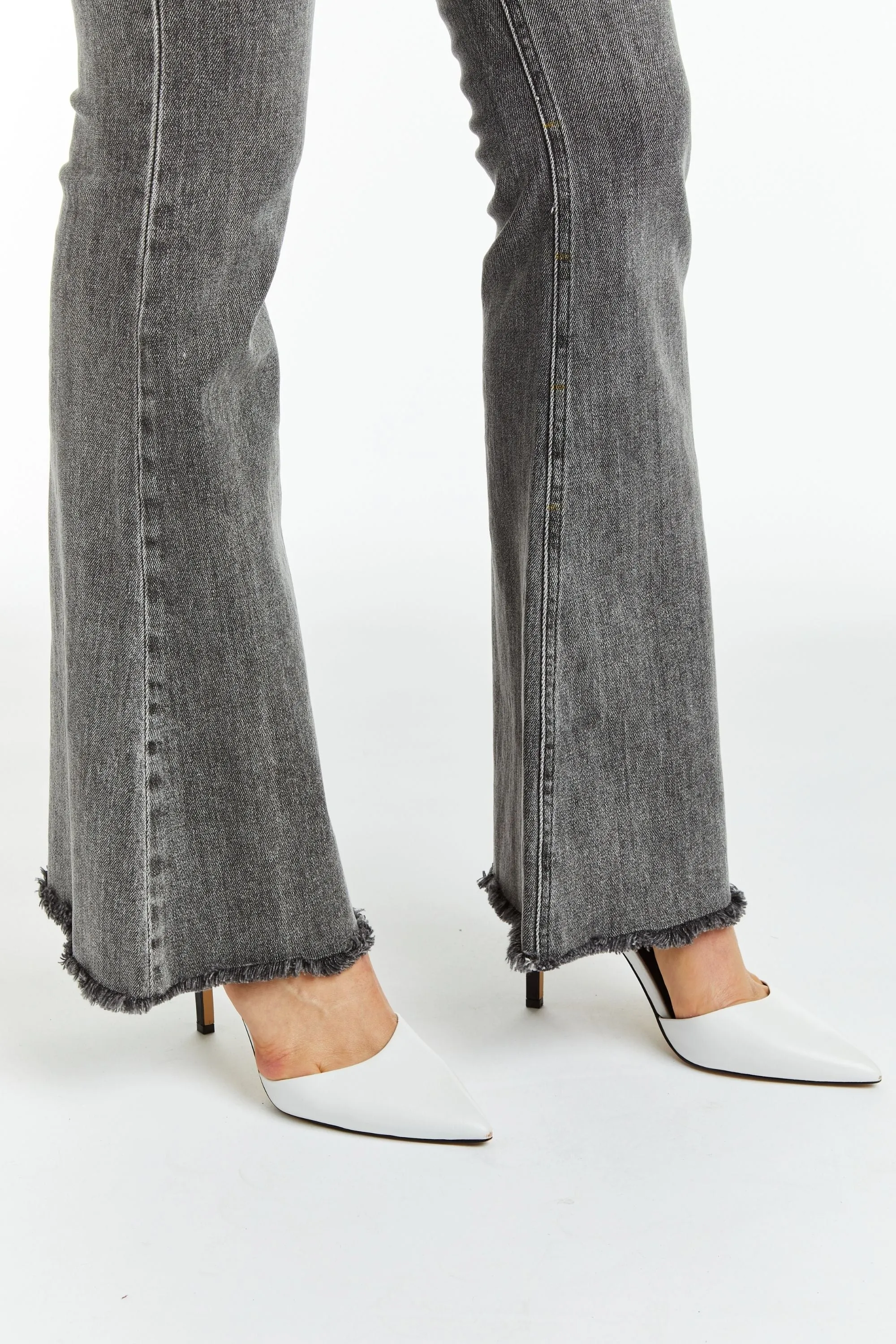 Mid Rise Flare In Grey