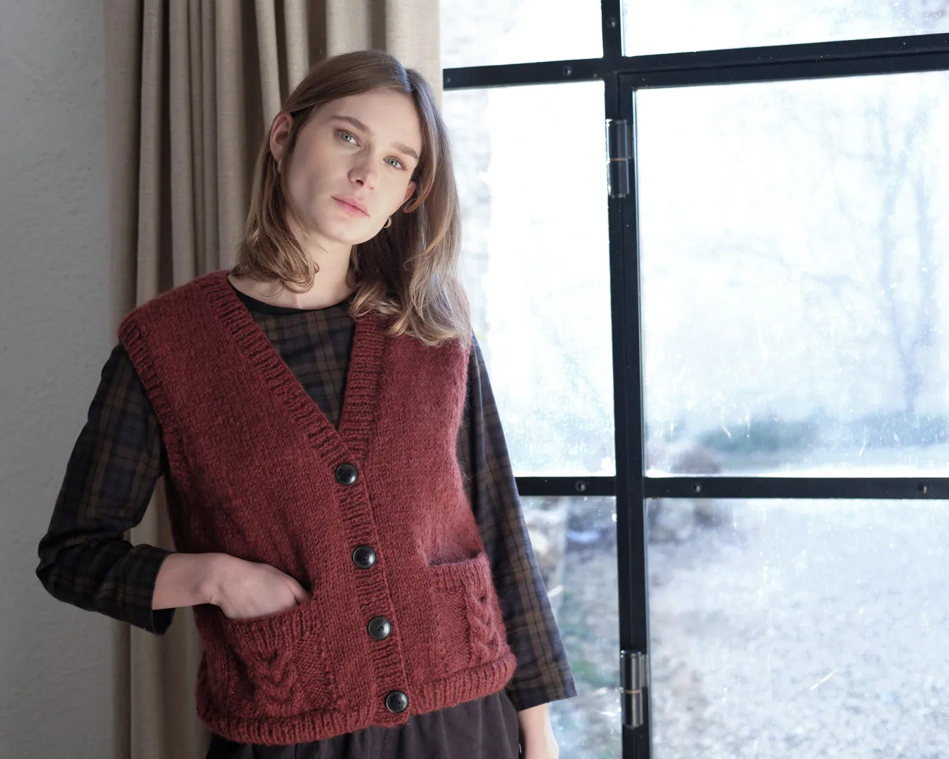 Mira Hand Knitted Waistcoat