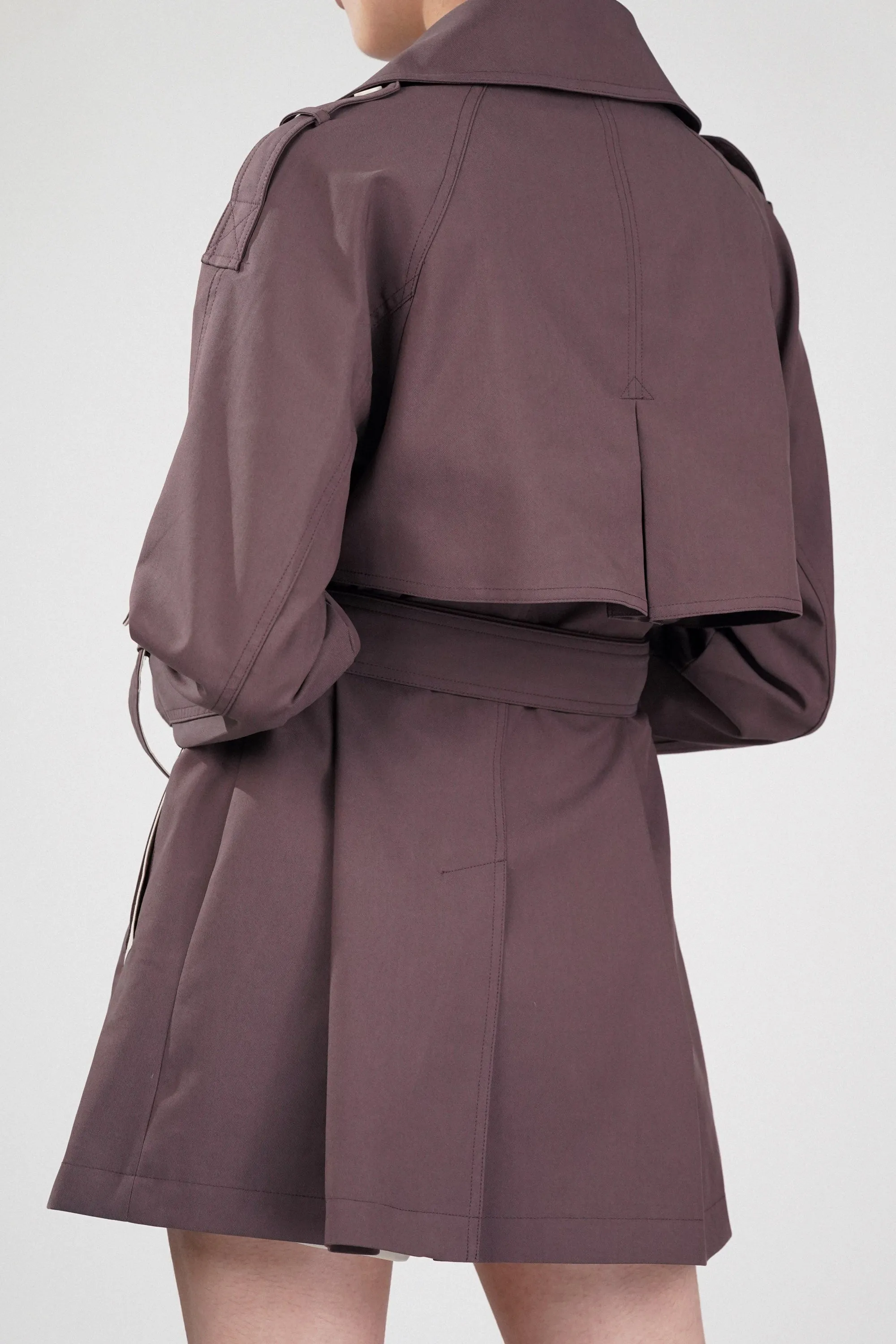 Mulberry Wine Trench Coat