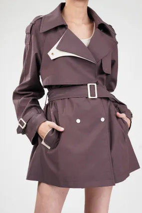Mulberry Wine Trench Coat