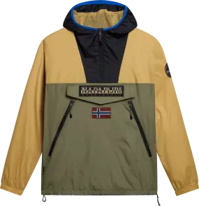Napapijri Unisex Rainforest Ripstop Anorak Jacket Green/Beige | Buy Napapijri Unisex Rainforest Ripstop Anorak Jacket Green/Beige here | Outnorth