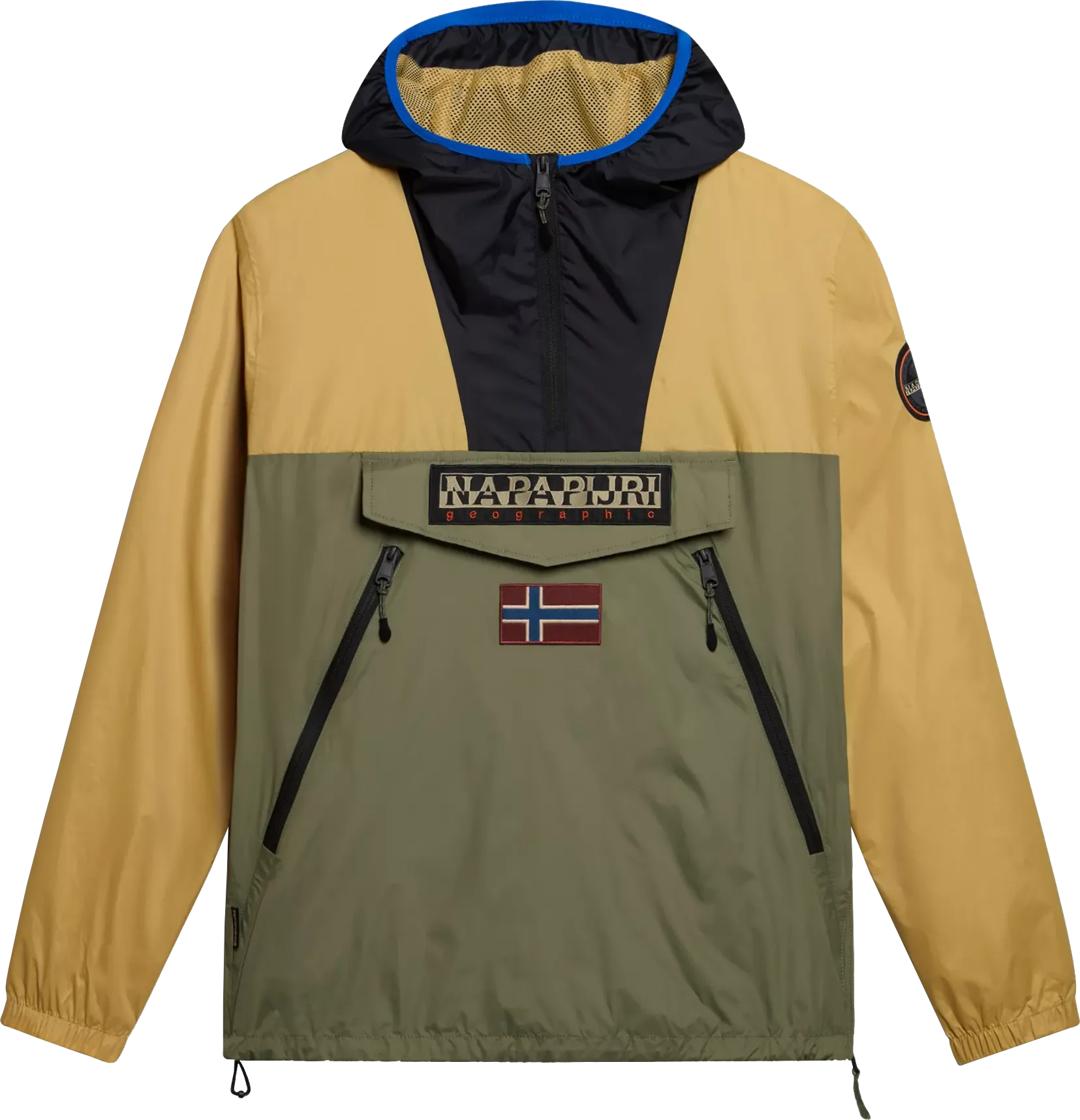 Napapijri Unisex Rainforest Ripstop Anorak Jacket Green/Beige | Buy Napapijri Unisex Rainforest Ripstop Anorak Jacket Green/Beige here | Outnorth