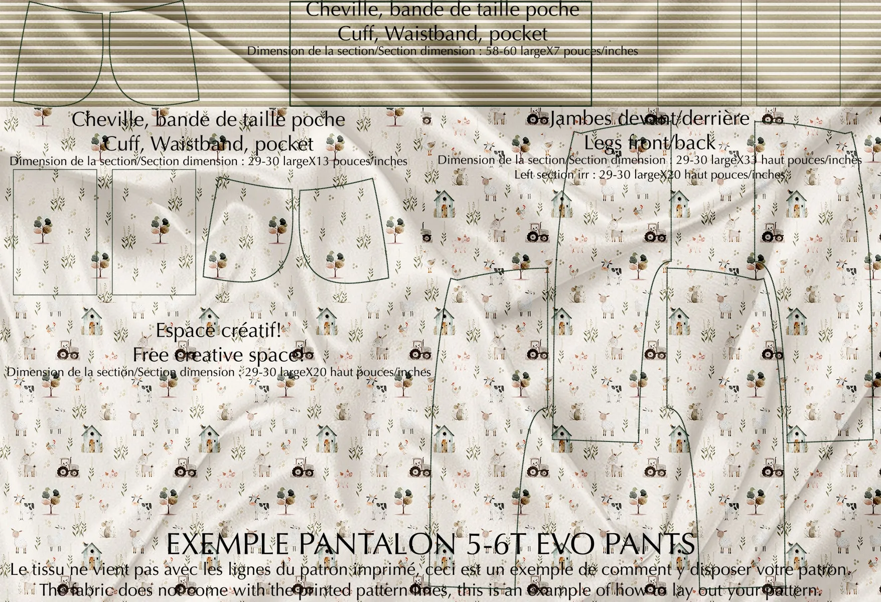 Panneau Multifonction pour Vêtements - Fermette fond beige