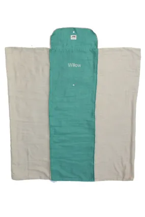 Personalized Baby Blanket - Organic Roly Blanket™ Emerald/Beige