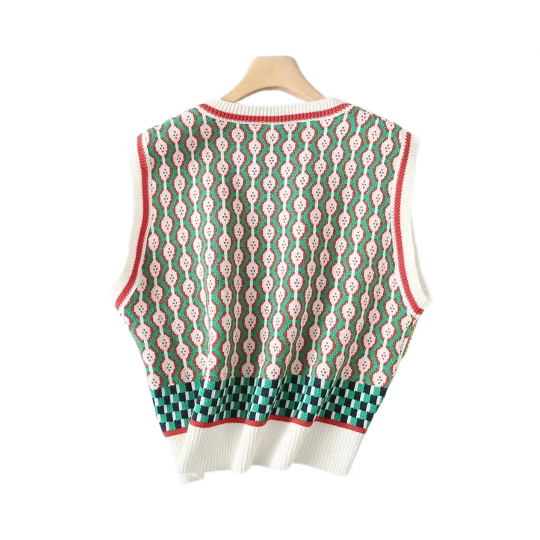Pre Order:  Casual V-Neck Knitted Vest