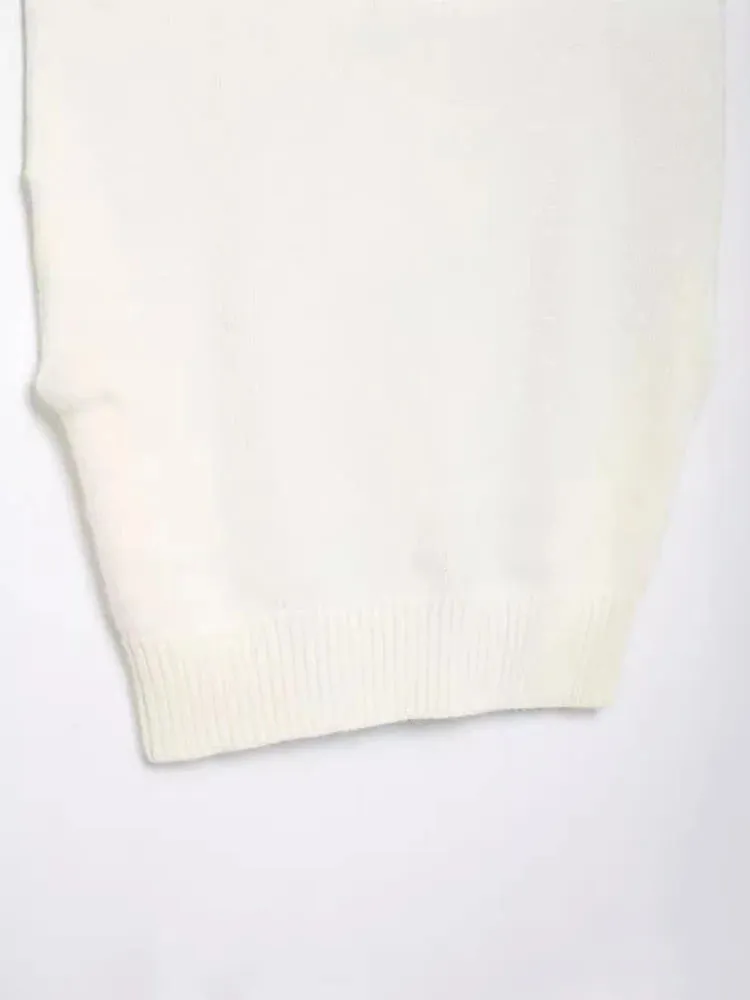 Pre Order: Drawstring Patterned Loose Fit Cable Knit Vest