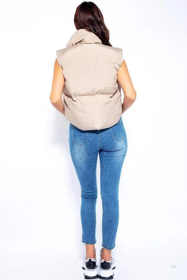 PUFF WOMEN'S VEST IN BEIGE